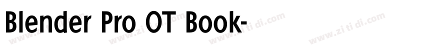 Blender Pro OT Book字体转换